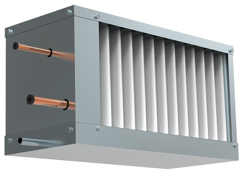 Фреоновый охладитель для прямоугольных каналов WHR-R 500*300-3