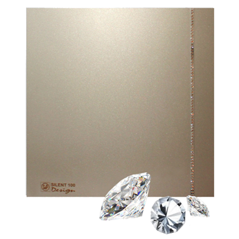 Накладной вентилятор Soler Palau SILENT-100 CZ CHAMPAGNE DESIGN SWAROVSKI