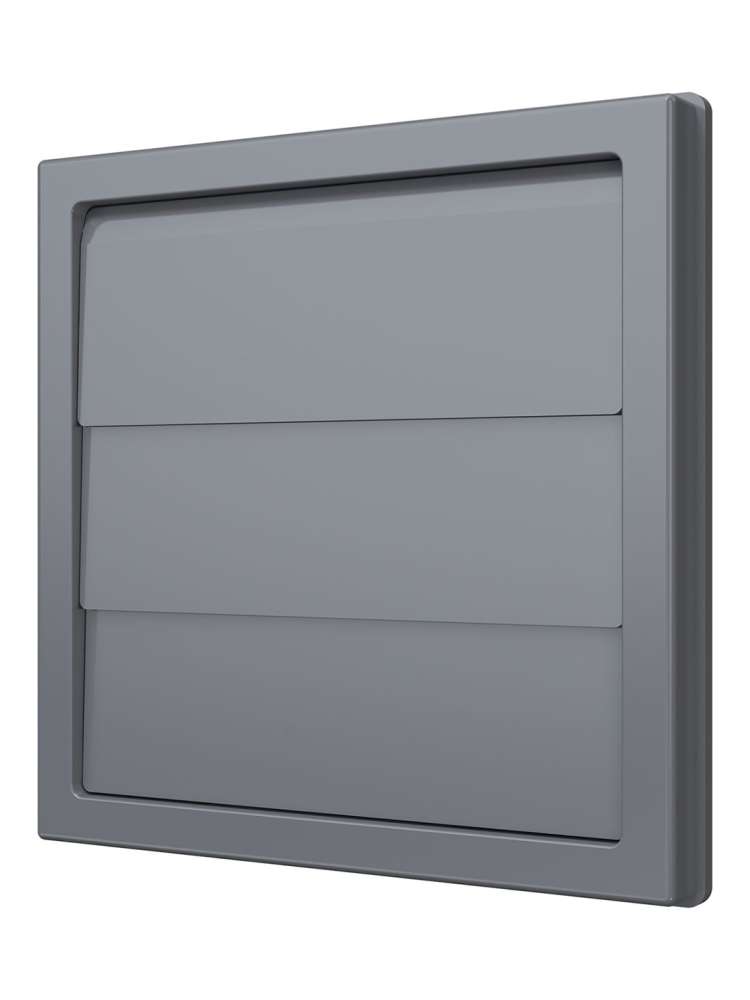 Выход стенной КФ фланец D100 жалюзи 150x150 ASA Gray ERA STREETLINE