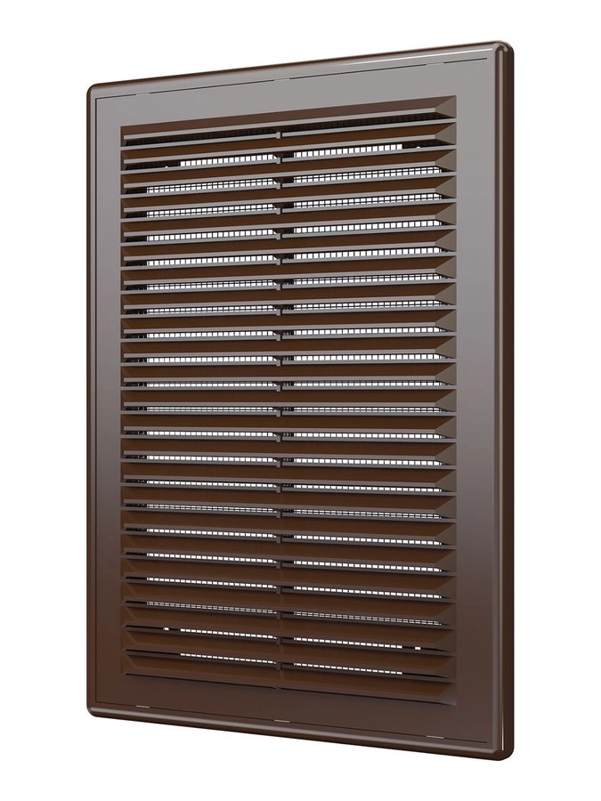 Решетка вентиляционная Р сетка разъемная 185х255 пластик коричневый ERA