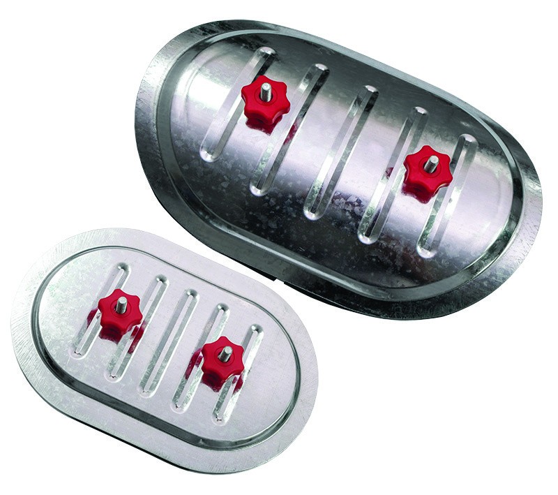 Лючок накладной CAD 250*150 mm Ø400 RED