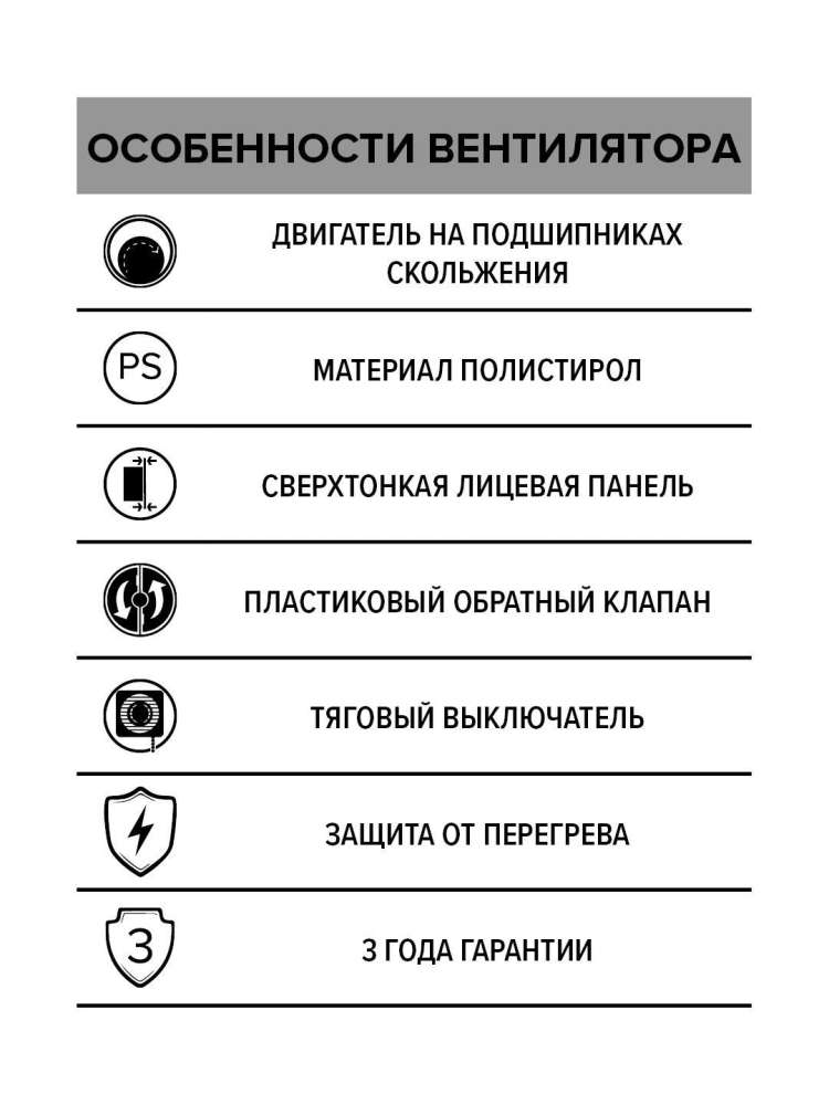 Вентилятор накладной A D150 тяговый выключатель. AURAMAX
