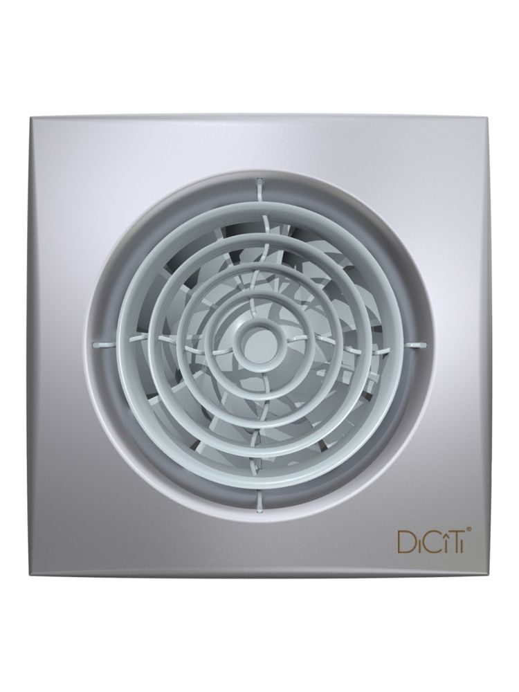 Вентилятор накладной AURA D100 обратный клапан Gray metal DICITI