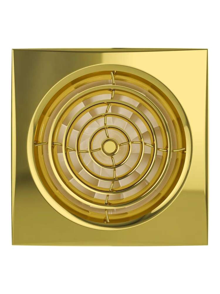 Вентилятор накладной AURA, обратный клапан, D125, Gold, DICITI