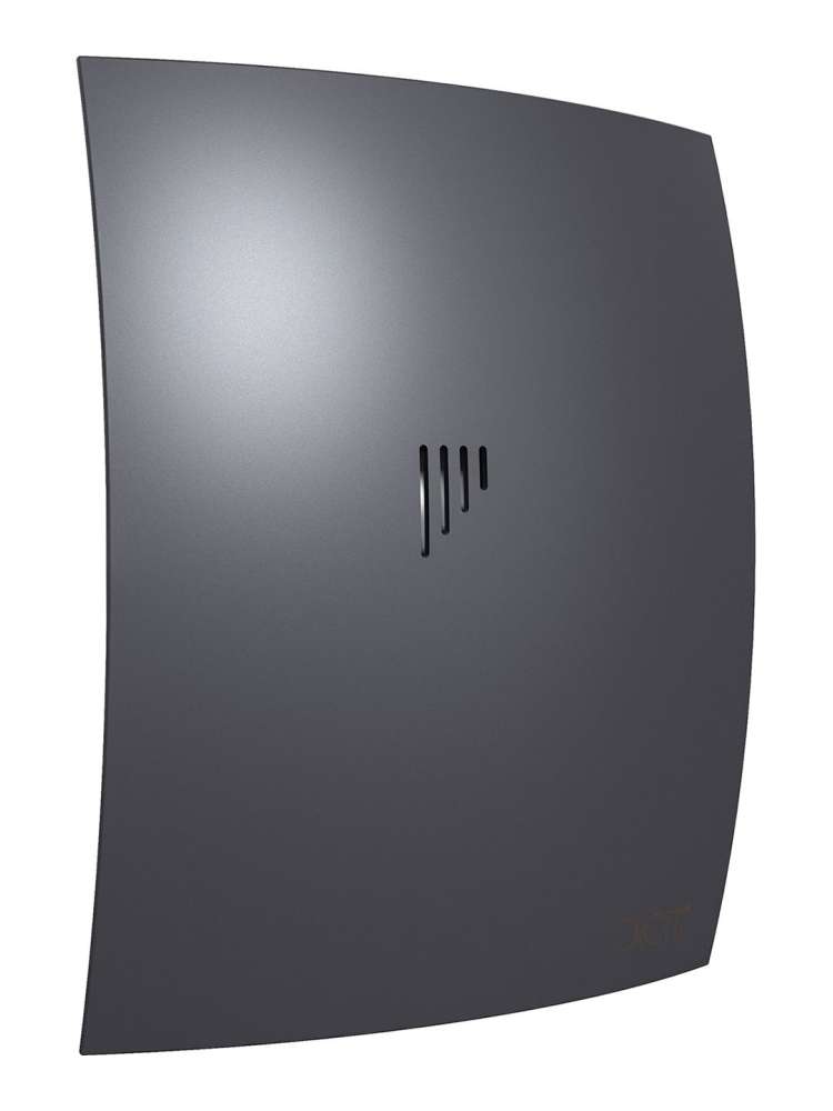 Вентилятор накладной BREEZE D100 обратный клапан Dark gray metal DICITI