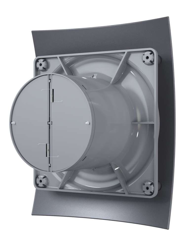 Вентилятор накладной BREEZE D100 обратный клапан Dark gray metal DICITI
