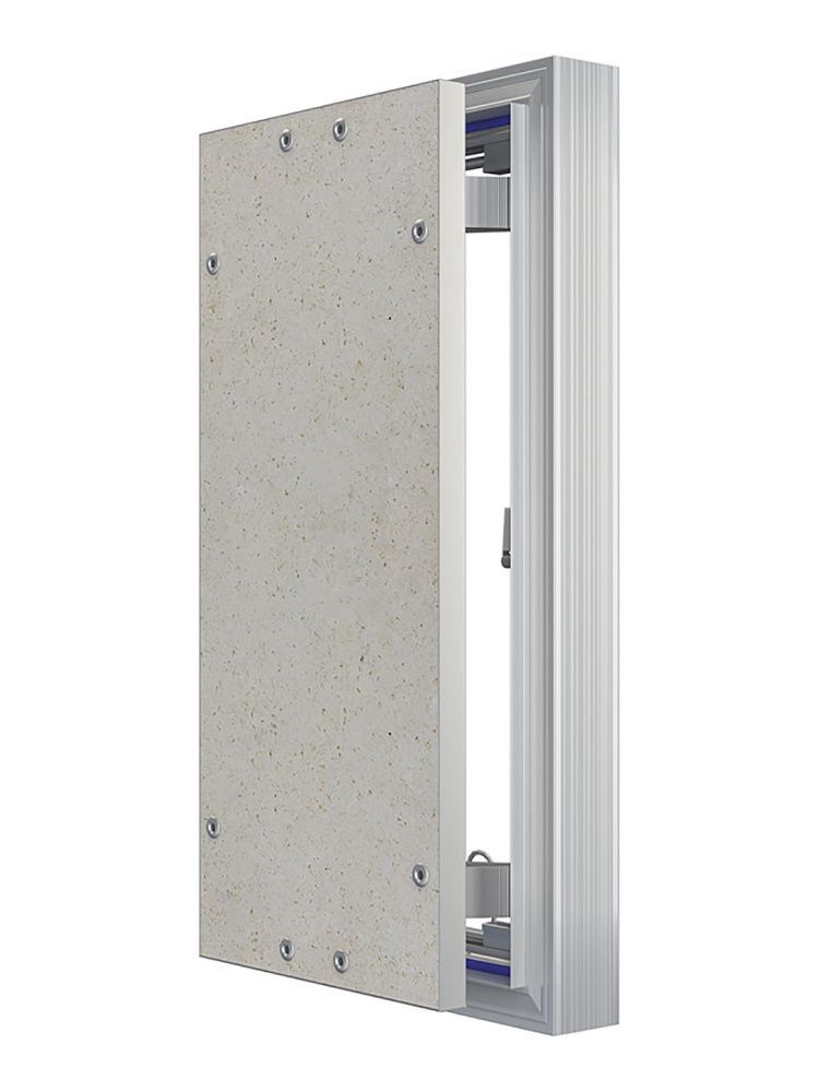Люк ревизионный D C ERAmo Optimum 200х400 скрытый монтаж петля алюминий EVECS