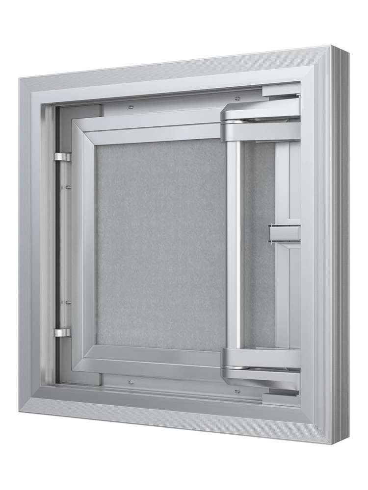 Люк ревизионный D C ERAmo Comfort 400х400 скрытый монтаж усиленная петля алюминий EVECS