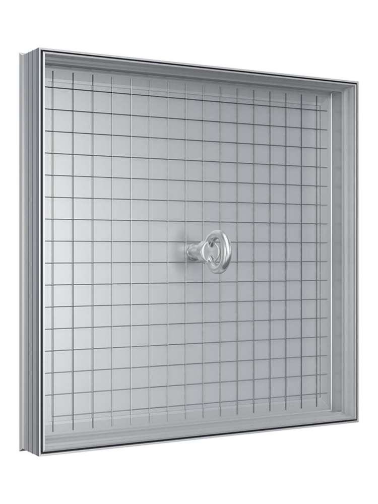 Люк ревизионный D Floor 400х400 напольный скрытый монтаж алюминий EVECS