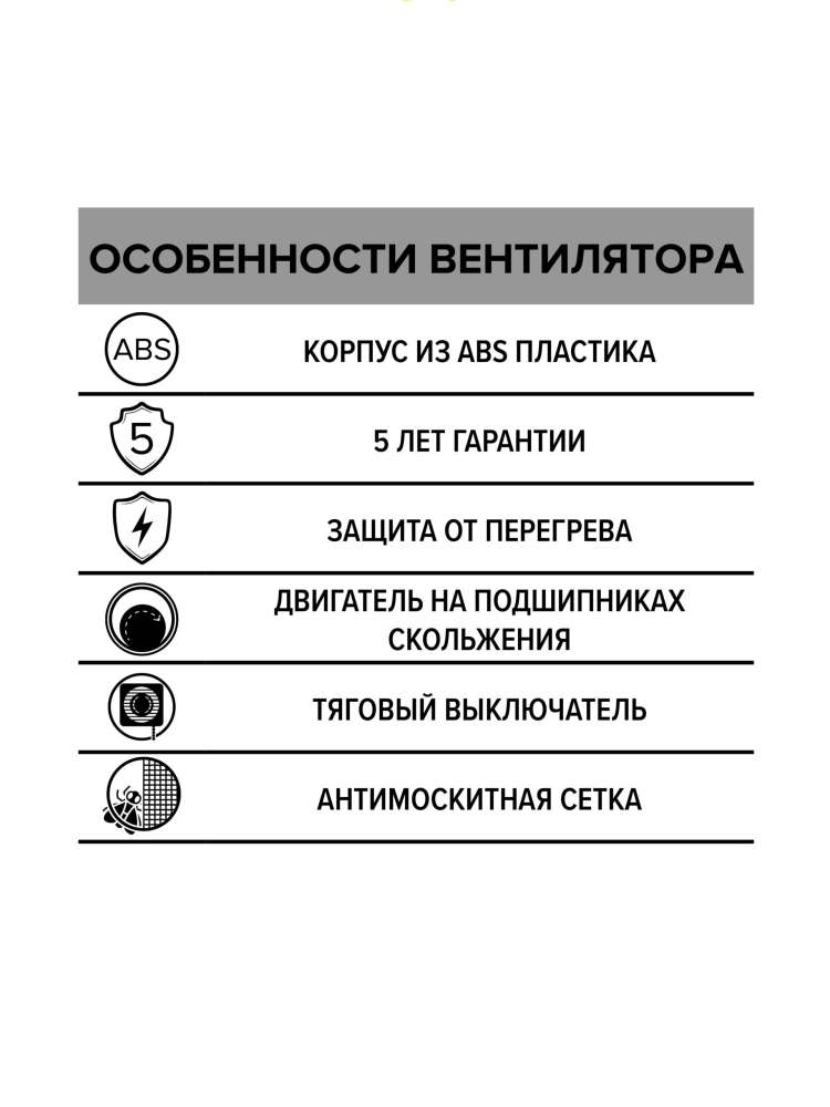 Вентилятор накладной NEO, тяговый выключатель, D125, ERA