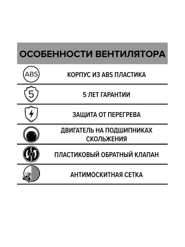 Вентилятор накладной NEO D150 сетка обратный клапан ERA