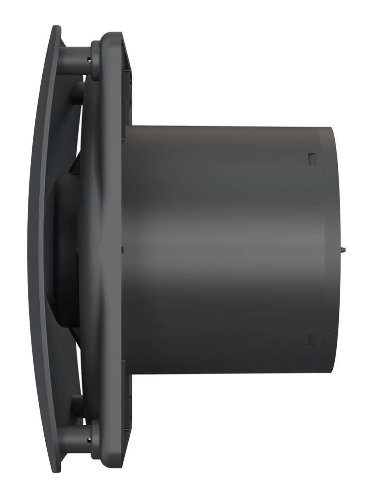 Вентилятор накладной RIO D125 обратный клапан Matt black DICITI