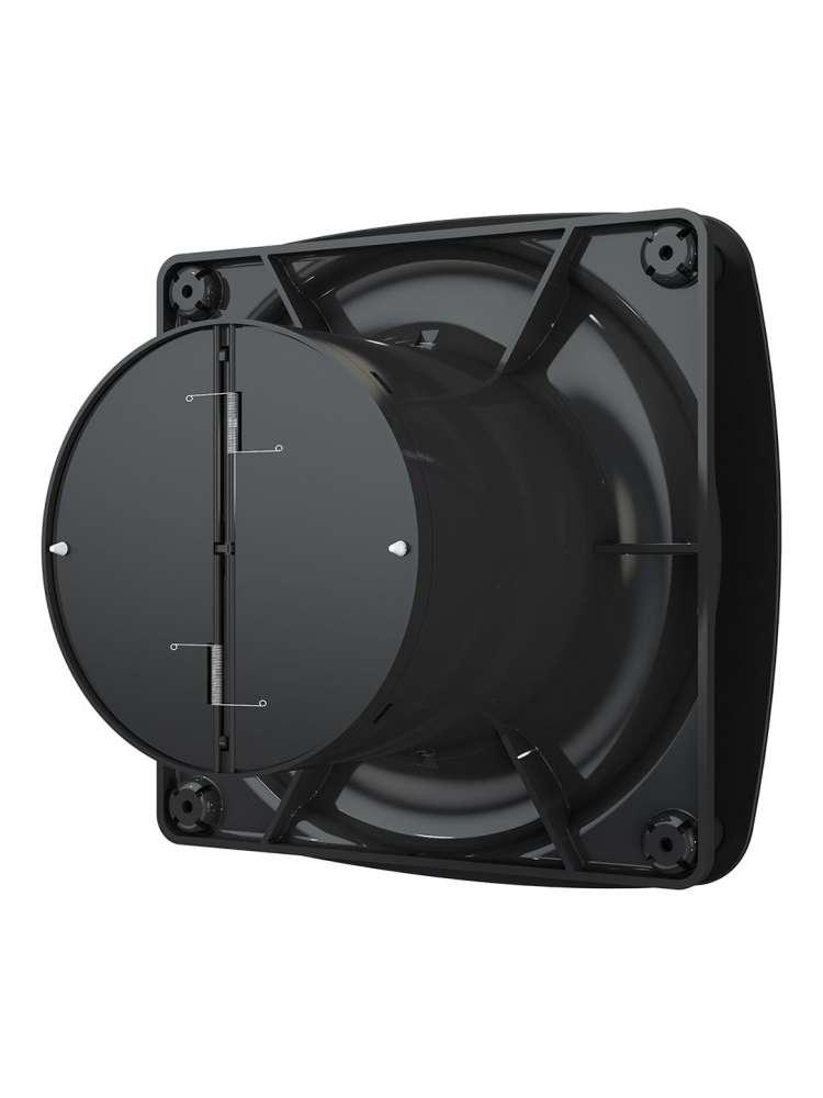 Вентилятор накладной RIO D125 обратный клапан Matt black DICITI