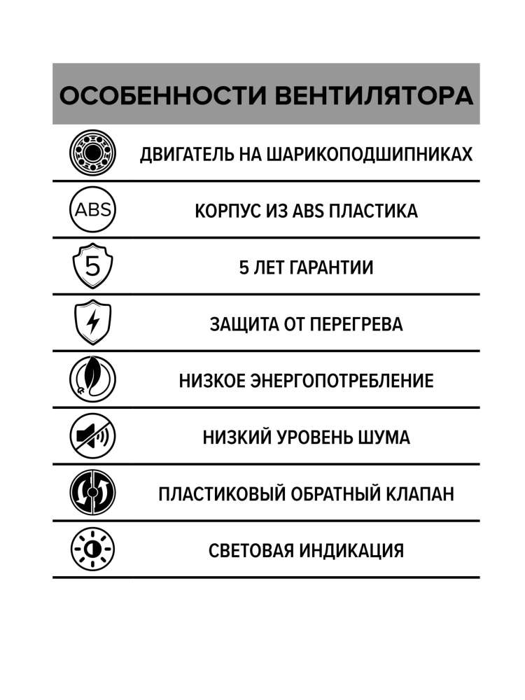 Вентилятор накладной SILENT D100 обратный клапан DICITI