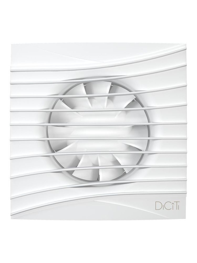 Вентилятор накладной SILENT D100 обратный клапан Matt white DICITI