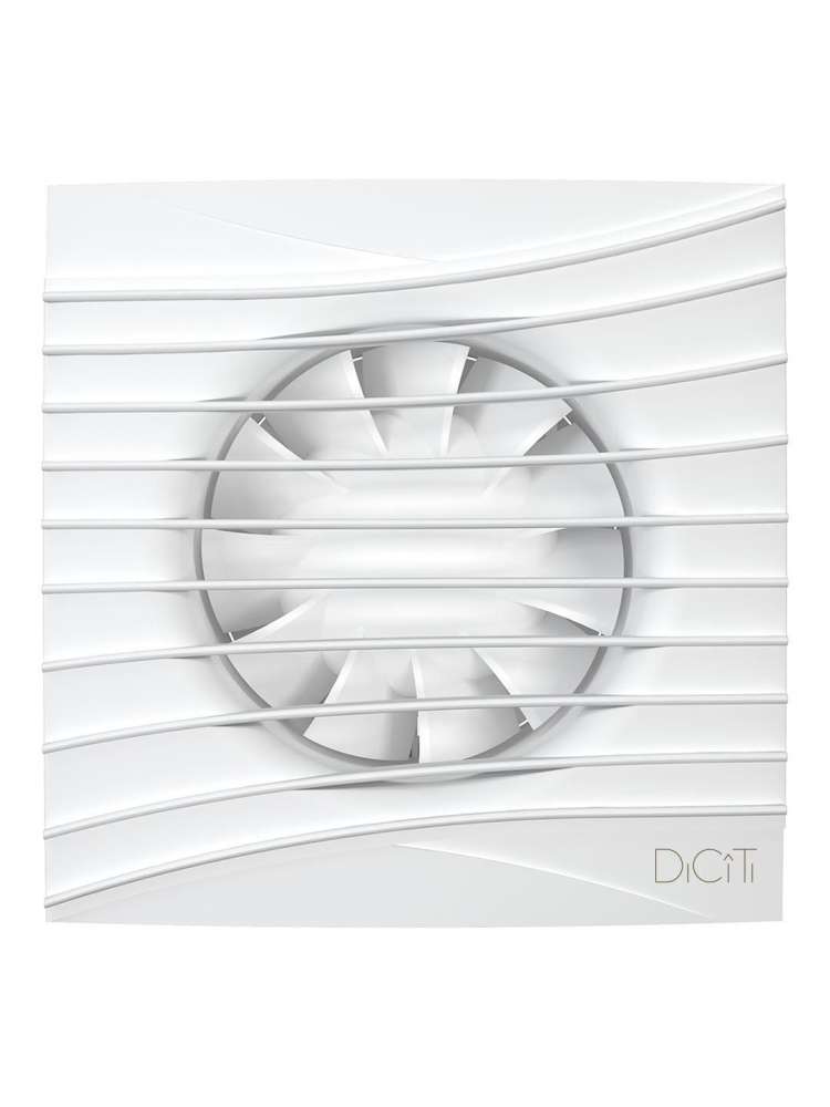 Вентилятор накладной SILENT D100 обратный клапан Matt white DICITI