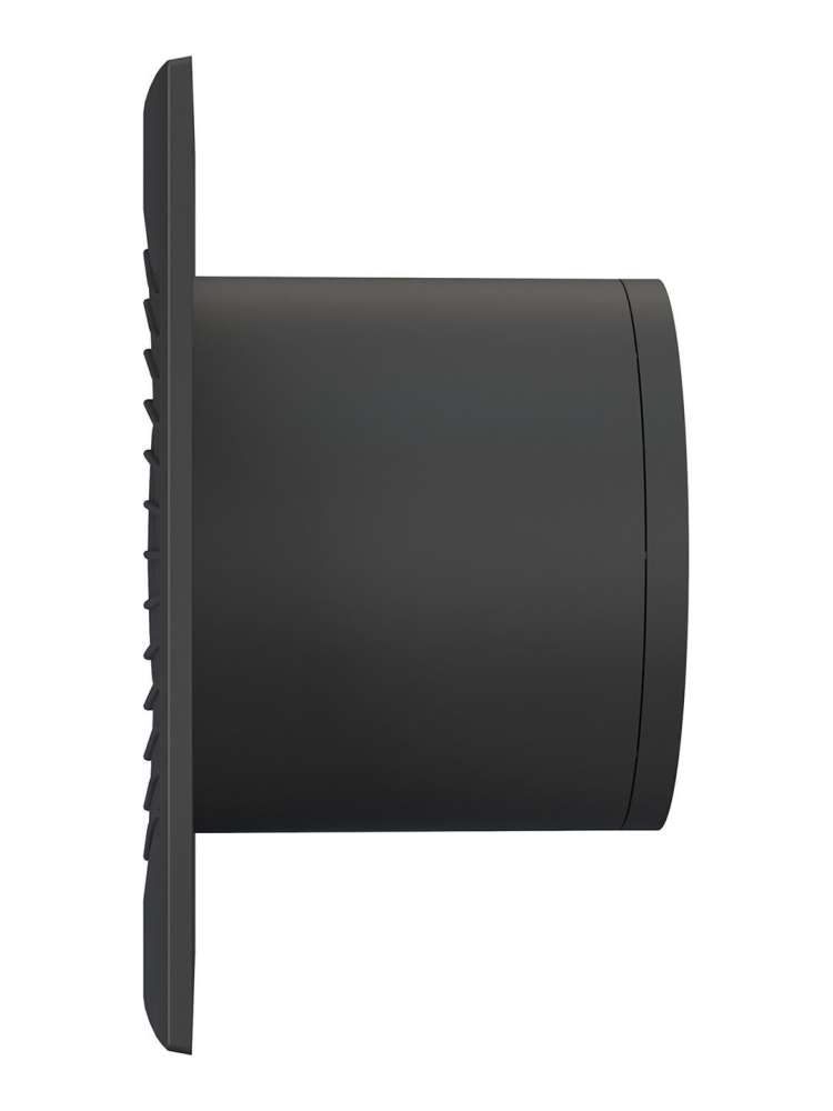 Вентилятор накладной SLIM D100 обратный клапан Matt black DICITI