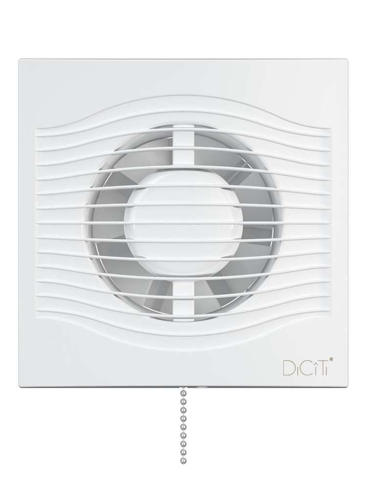 Вентилятор накладной SLIM D100 обратный клапан тяговый выключатель DICITI